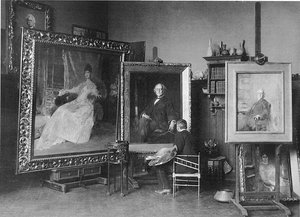 Reinhold Lepsius in His Munich Studio